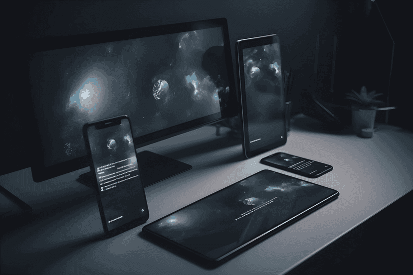 Multiple devices showing streaming content